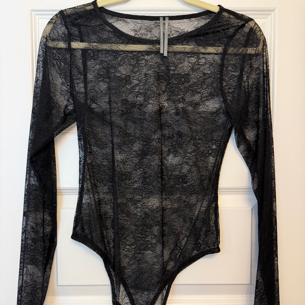 Anthropologie lace black bodysuit